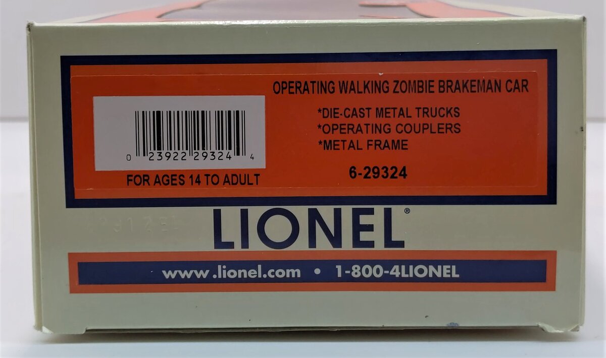 Lionel 6-29324 O Halloween Operating Walking Zombie Brakeman Car LN/Box