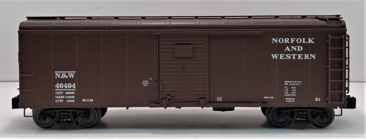 Lionel 6-17737 O Norfolk & Western Round-Roof Boxcar #46494
