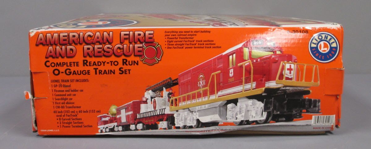 Lionel 6-30108 O Gauge American Fire & Rescue Diesel Train Set NIB