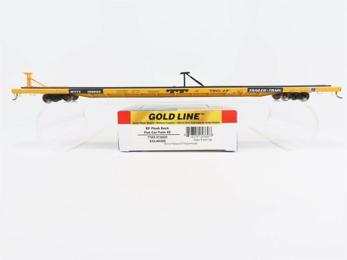 Walthers 932-40302 HO TTX '89 Flush Deck Flat Car-Twin 45 #158685 LN/Box