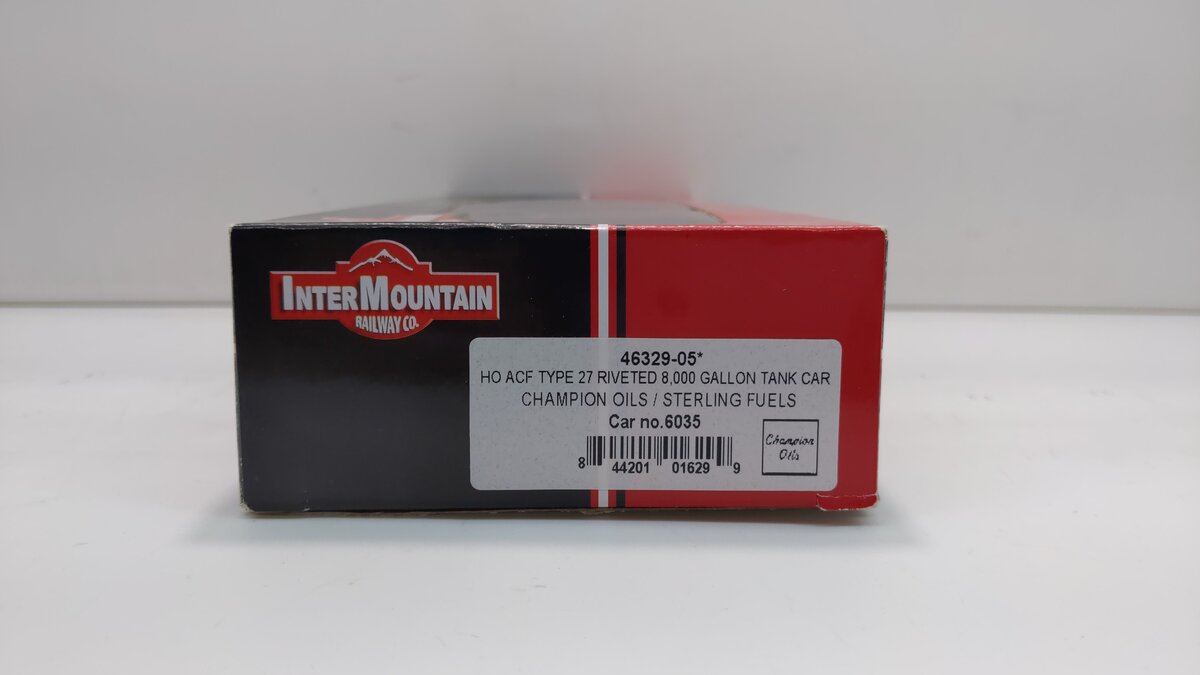 InterMountain 46329-05 HO Champion Oils/Sterling Fuels Tank Car #6035 LN/Box