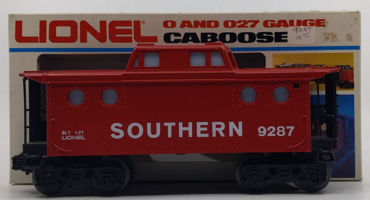 Lionel 6-9287 O Gauge Southern Red Round Window Caboose LN/Box