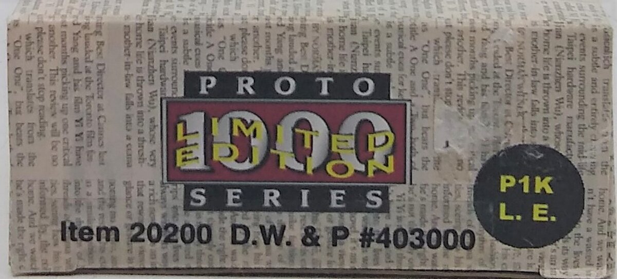 Proto 1000 20200 HO Duluth, Winnipeg & Pacific Car #403000
