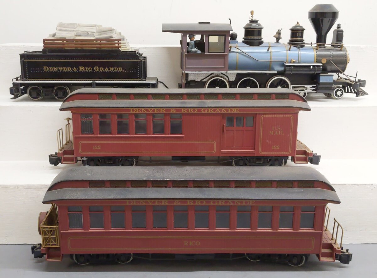 Bachmann 90022 G Scale Gold Rush 4-6-0 Steam Locomotive Train Set VG/Box