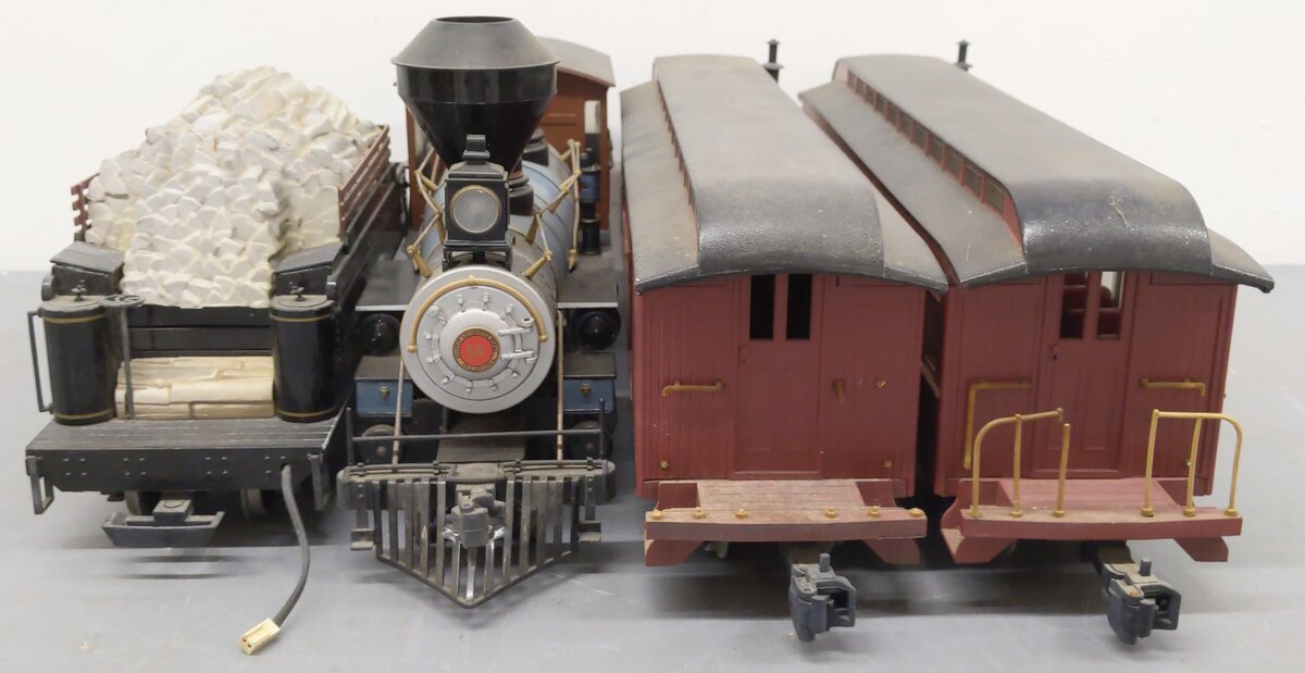 Bachmann 90022 G Scale Gold Rush 4-6-0 Steam Locomotive Train Set VG/Box
