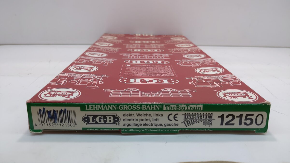 LGB 12150 G Brass 30° Left Hand Remote Electric Switch Turnout