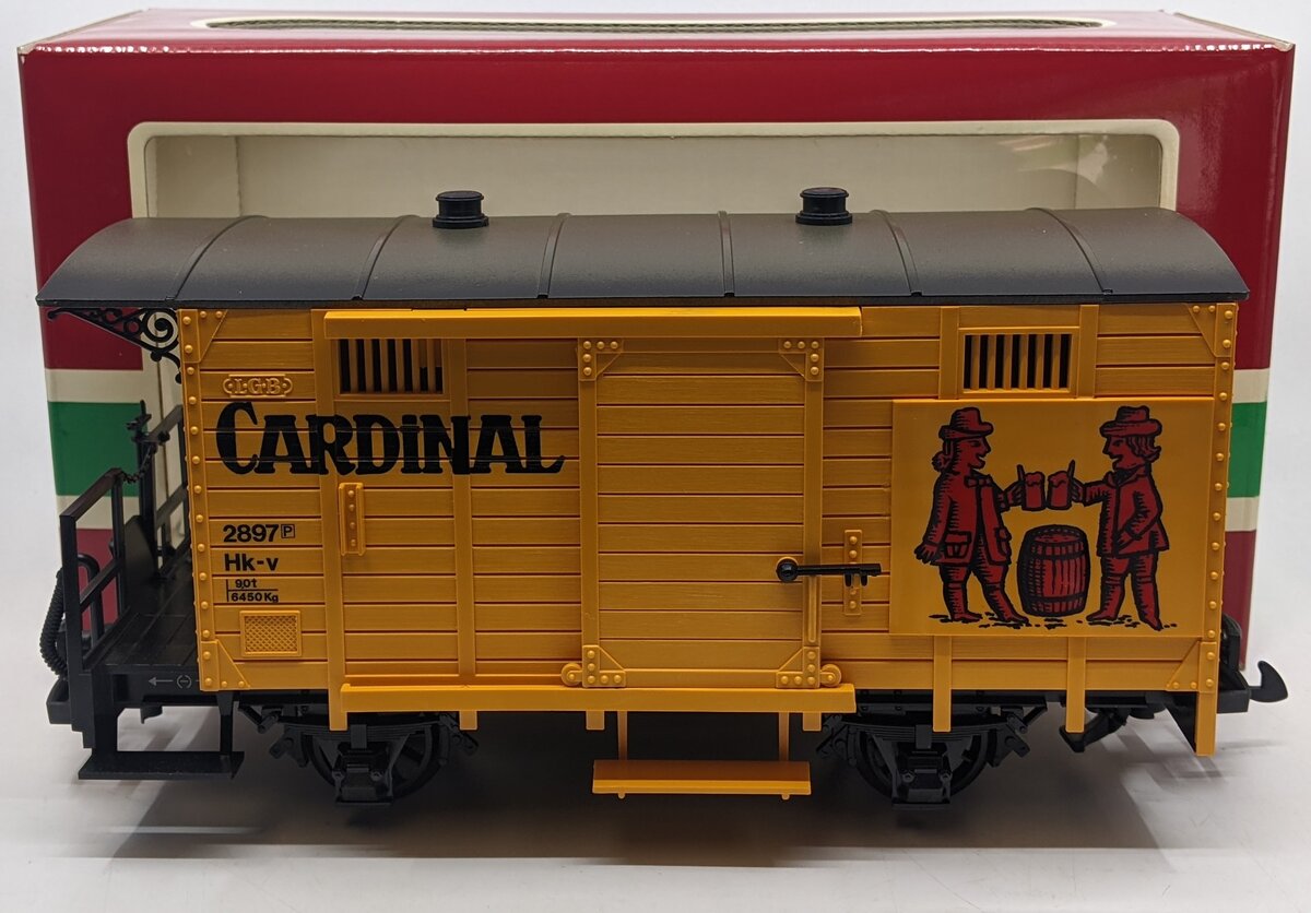 LGB 4034 G Scale Cardinal Beer Boxcar NIB