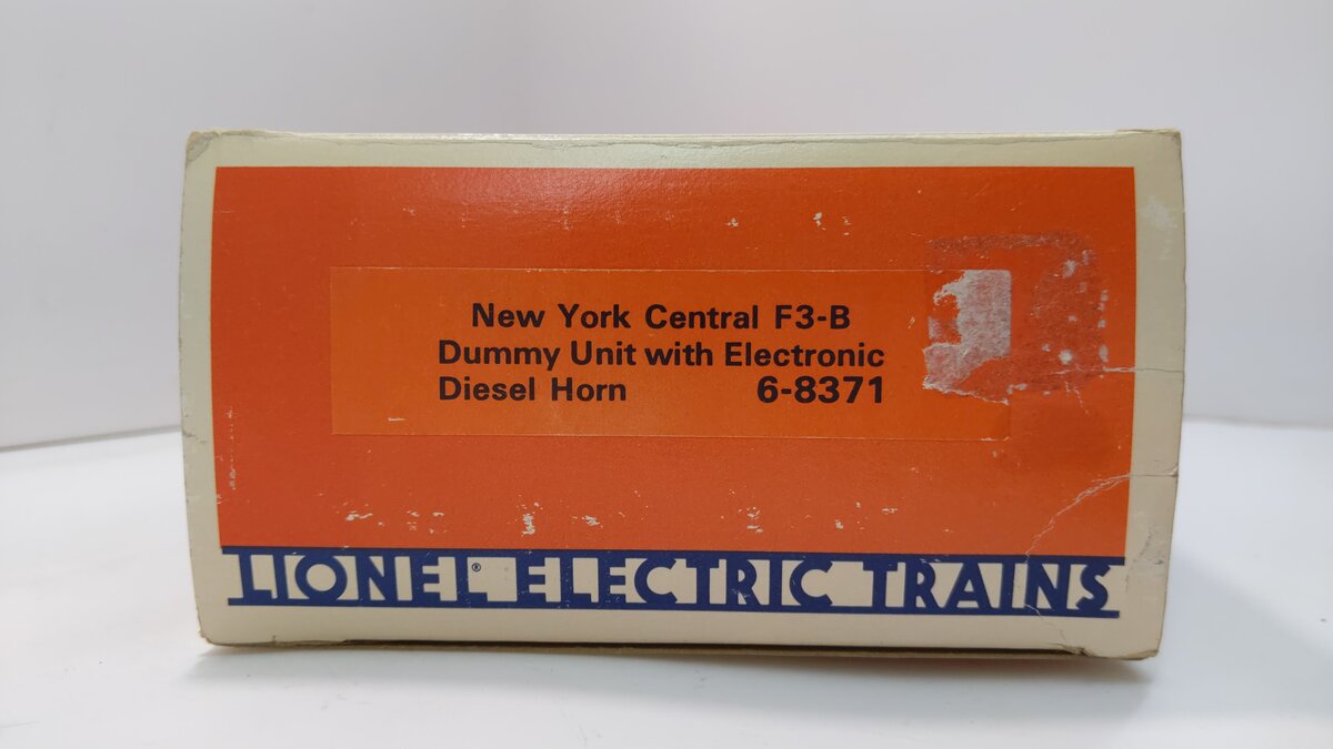 Lionel 6-8371 NYC F-3 B Unit Non-Powered Diesel Locomotive with Horn LN/Box