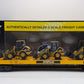 MTH 20-98358 O Gauge Caterpillar Flatcar with 3 Wheel Loaders LN/Box