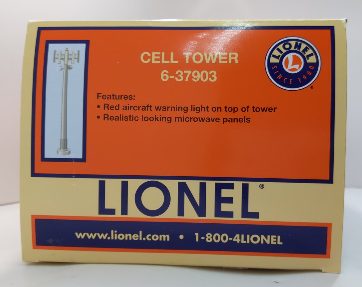 Lionel 6-37903 O 16" Cell Phone Tower with Flashing Red Warning Light