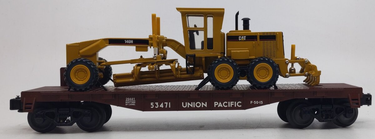 Lionel 6-29441 O Gauge Union Pacific Flatcar with Road Grader LN/Box