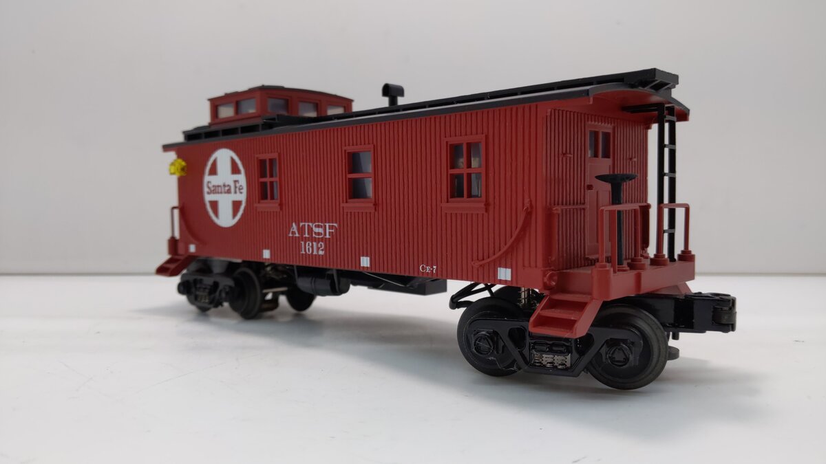 MTH 30-7720 O Scale Santa Fe Woodside Lighted Caboose #1612 LN/Box