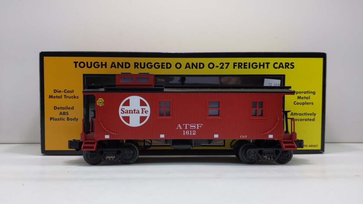 MTH 30-7720 O Gauge Santa Fe Woodside Lighted Caboose #1612 NIB