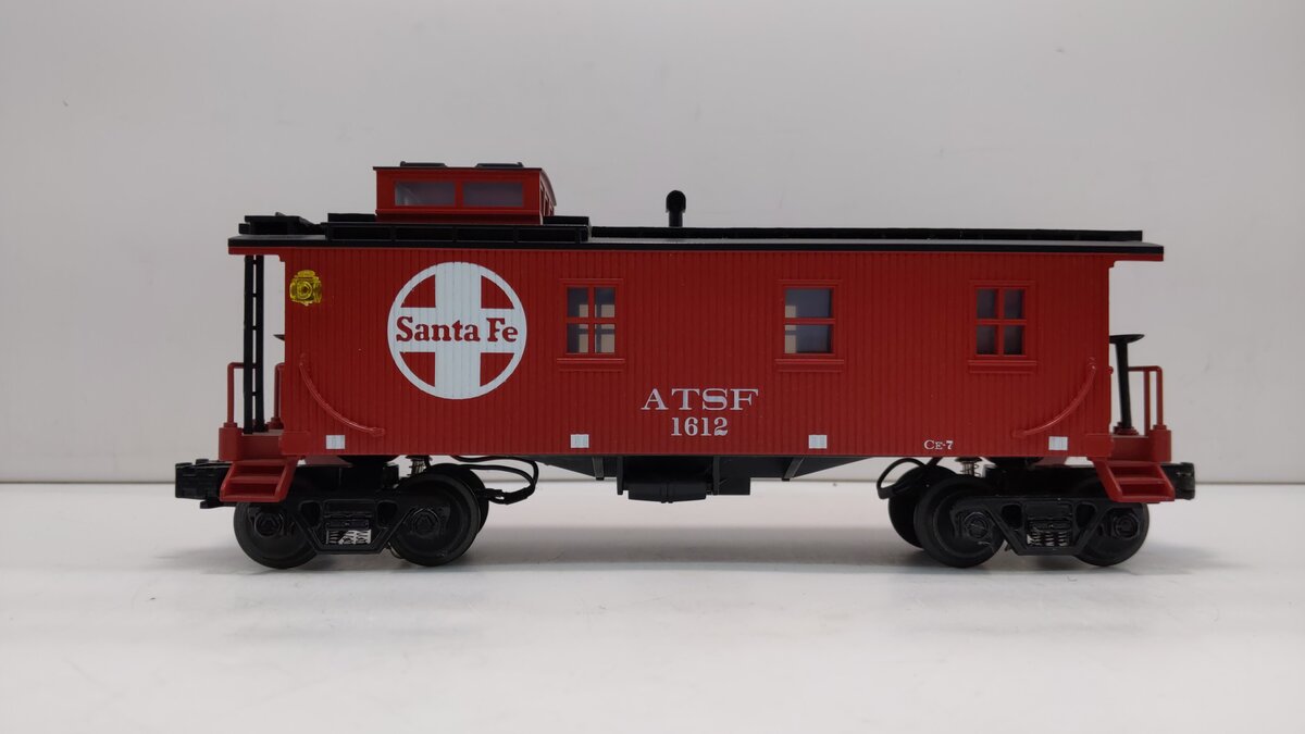 MTH 30-7720 O Scale Santa Fe Woodside Lighted Caboose #1612 LN/Box