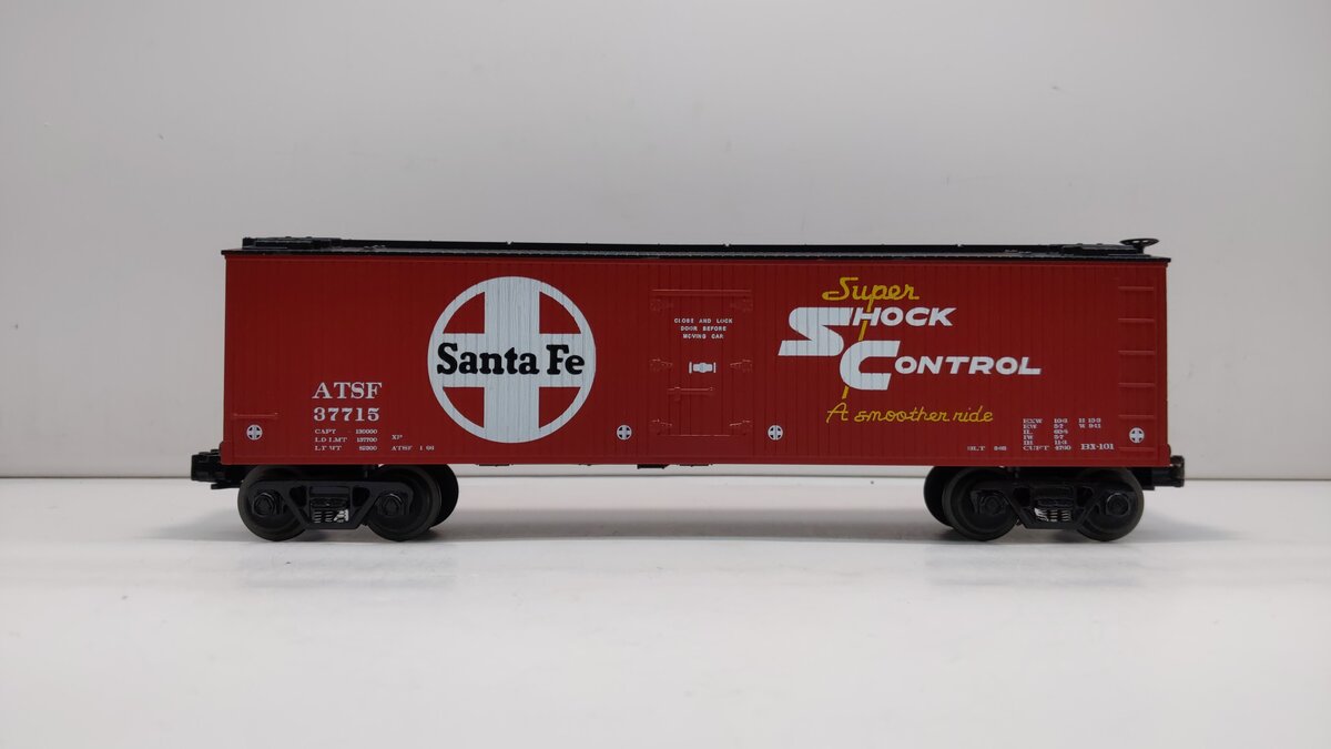 MTH 30-7814 O Gauge Santa Fe Reefer Car #37715 LN/Box