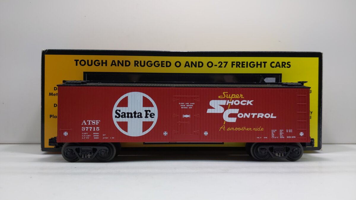 MTH 30-7814 O Gauge Santa Fe Reefer Car #37715 LN/Box