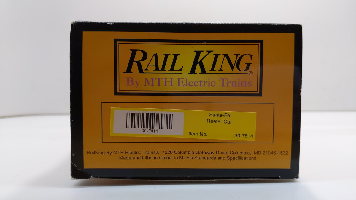 MTH 30-7814 O Gauge Santa Fe Reefer Car #37715 LN/Box