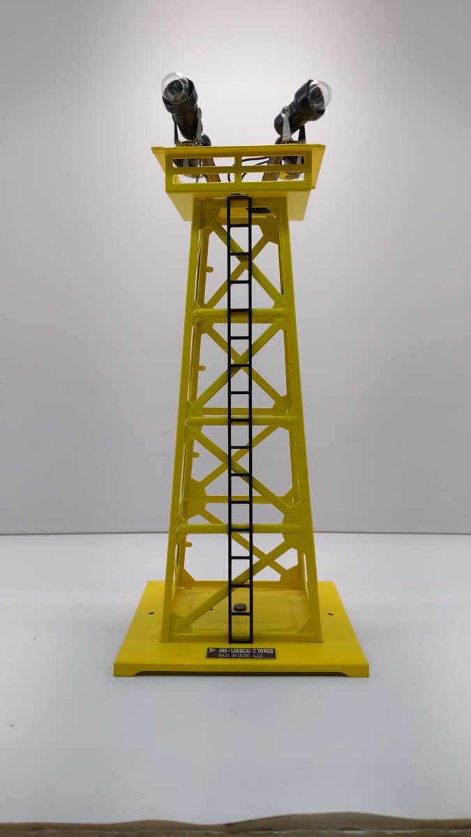 Lionel 6-14155 O Yellow Floodlight Tower #395 LN/Box
