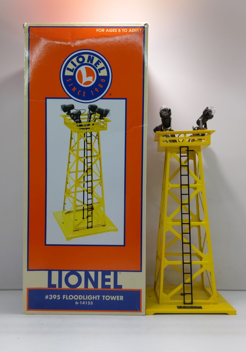 Lionel 6-14155 O Yellow Floodlight Tower #395 LN/Box