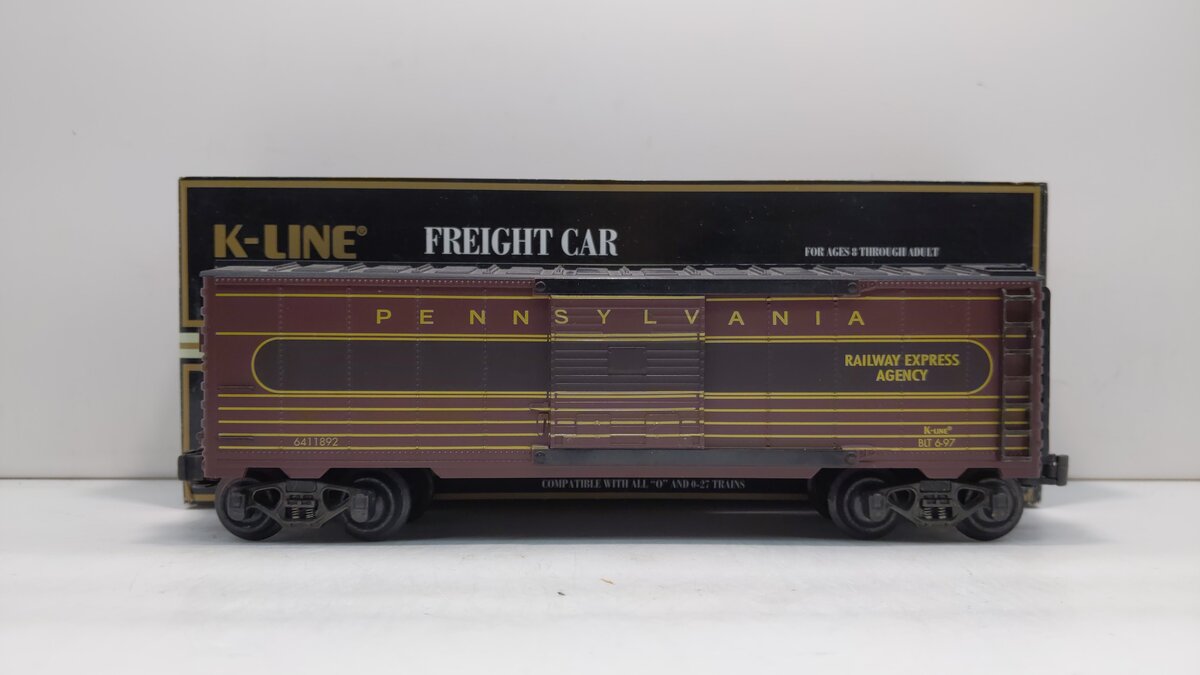 K-Line K641-1892 O Gauge Pennsylvania Railroad Express Boxcar NIB