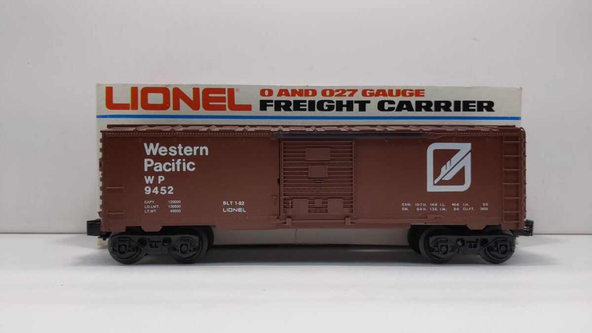 Lionel 6-9452 O Gauge Western Pacific Boxcar #9452 LN/Box