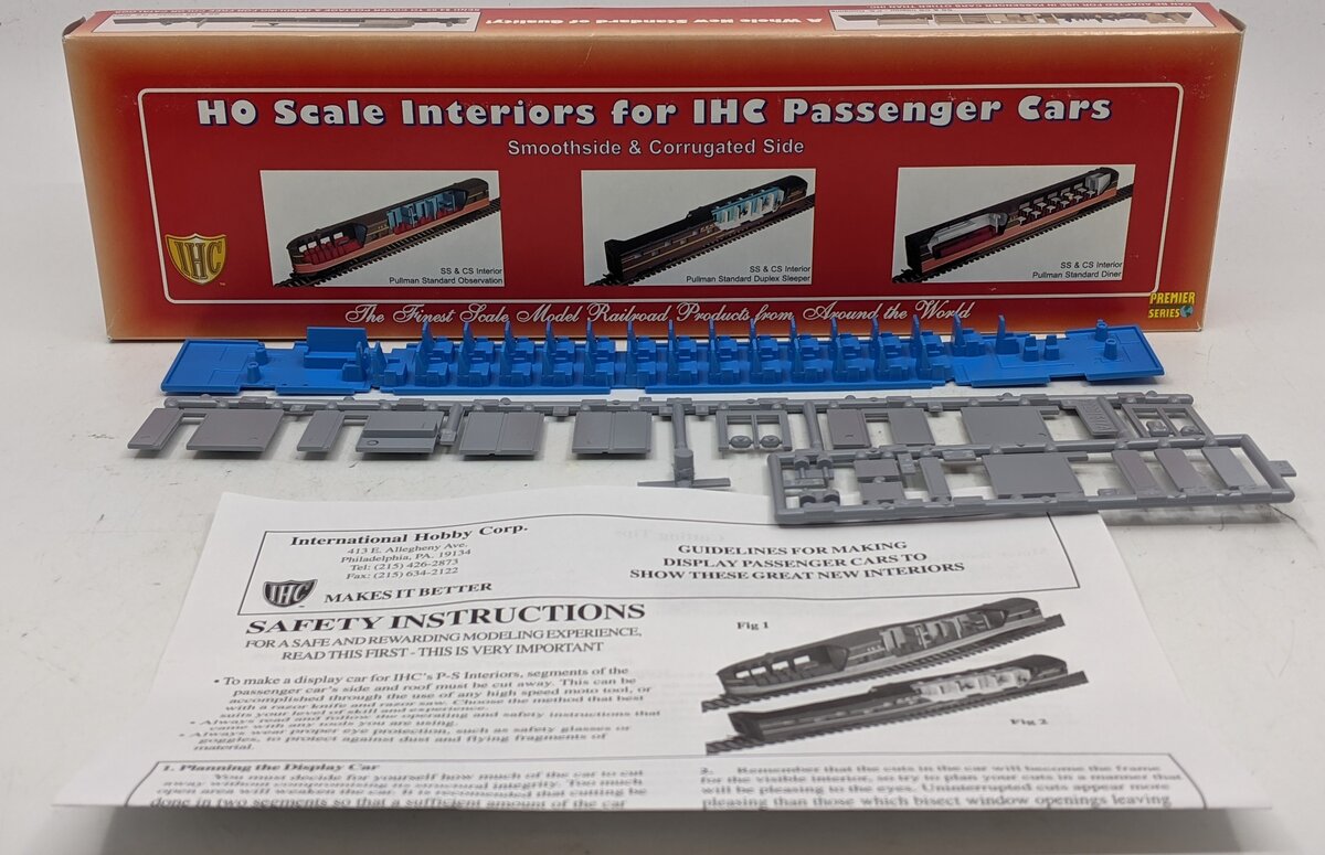 IHC 20151 HO Scale Coach Car Interior for Both Smooth and Corrugated Sides