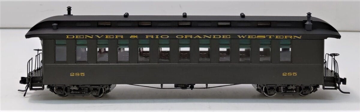 Blackstone Models B350108 HO D&RGW Open Platform Pullman Passenger Coach #285