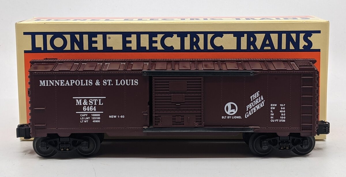Lionel 6-19250 O Gauge Minneapolis & St. Louis "The Peoria Gateway" Boxcar #6464 LN/Box
