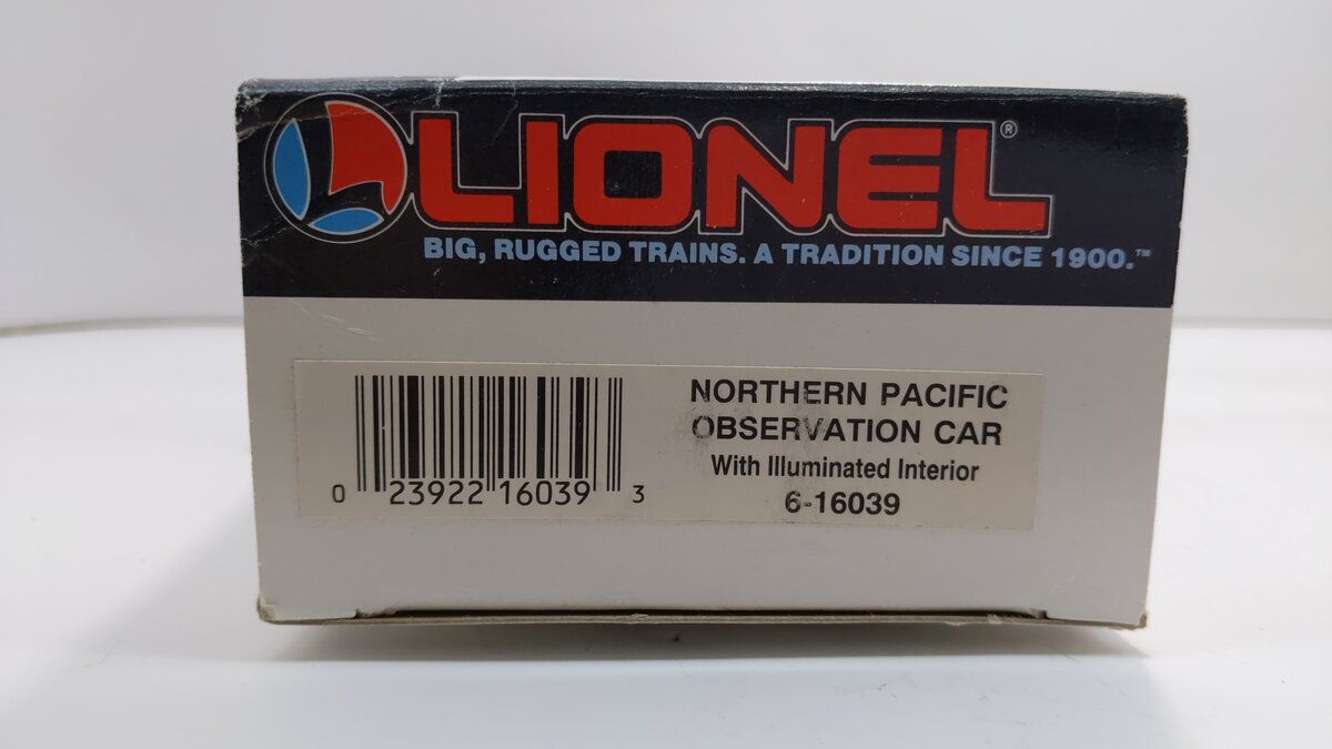 Lionel 6-16039 O Gauge Northern Pacific Observation Car LN/Box