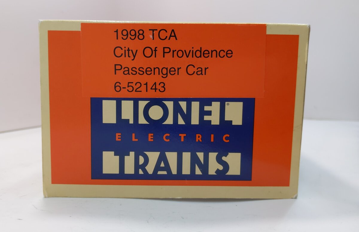 Lionel 6-52143 O Gauge 1998 TCA City of Providence Passenger Car #1998 NIB