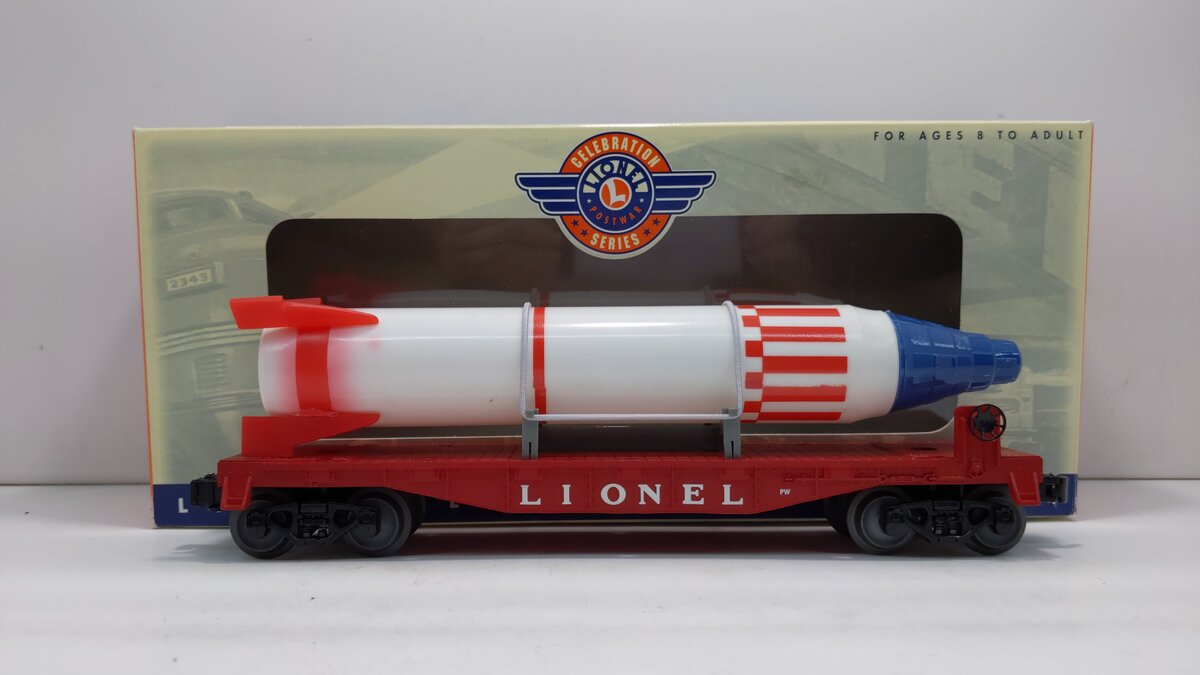Lionel 6-26025 O Gauge PWC Lionel Flat Car With Rocket PWC LN/Box