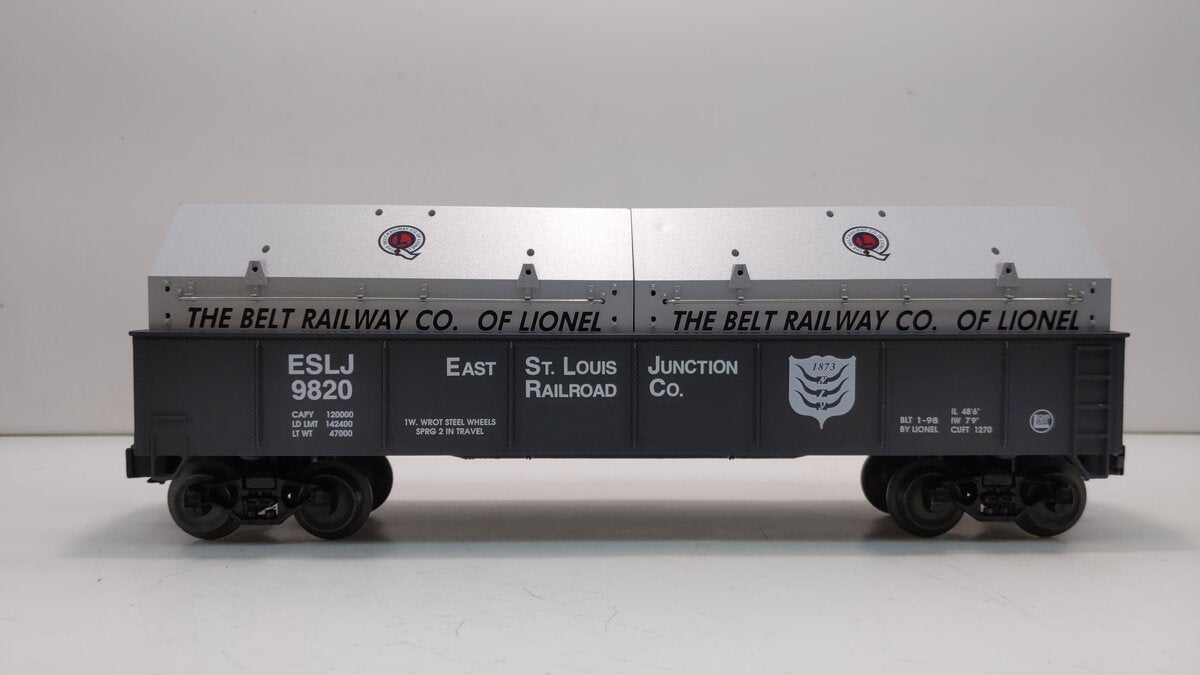 Lionel 6-26913 O Gauge East St. Louis Junction Gondola W/ Coil Covers #9820 LN/Box
