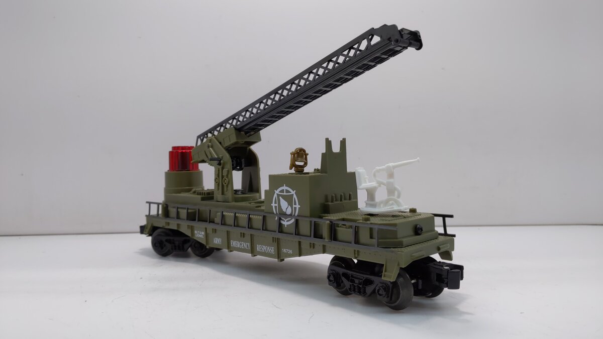 Lionel 6-16726 O Gauge Army Fire Ladder Car MT/Box