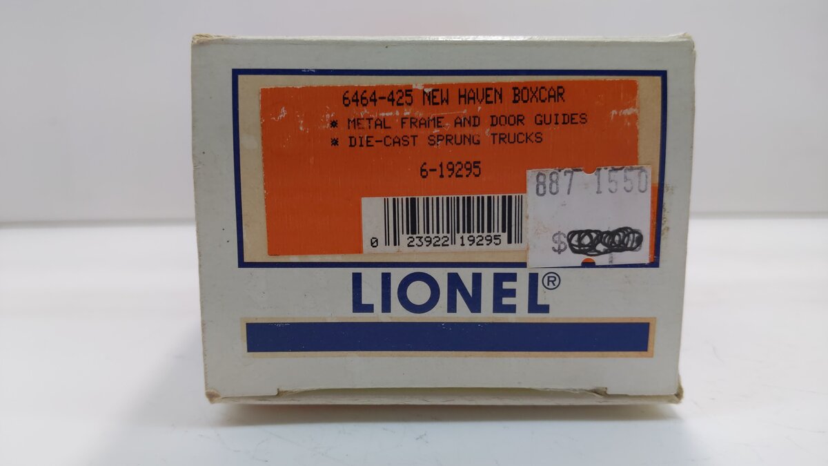 Lionel 6-19295 O Gauge New Haven Series VI Boxcar #6464-425 LN/Box