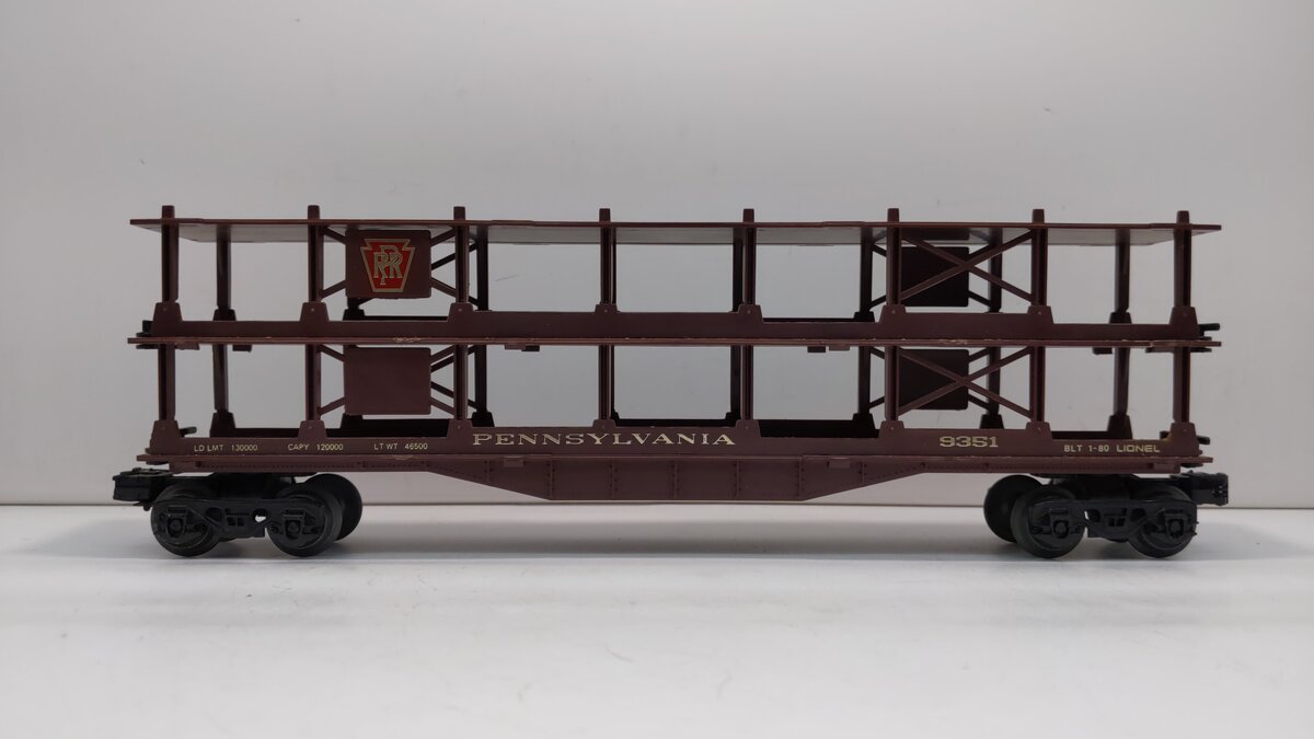 Lionel 6-9351 O Gauge Pennsylvania Auto Carrier LN/Box