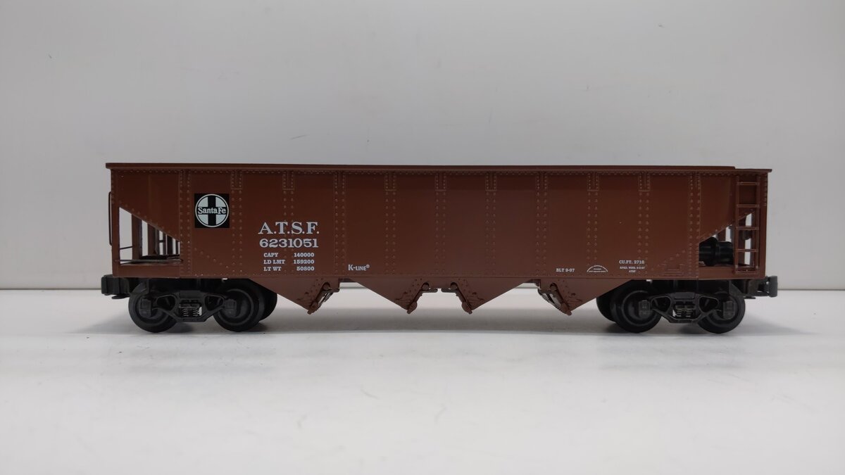 K-Line K623-1051 O Gauge ATSF Diecast Hopper Car #6231051 LN/Box