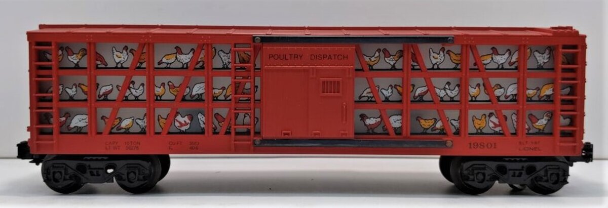 Lionel 6-19801 O Gauge Poultry Dispatch Lighted Chicken Car #19801 NIB