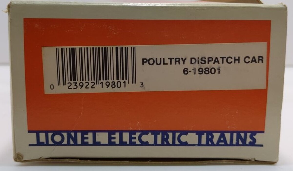 Lionel 6-19801 O Gauge Poultry Dispatch Lighted Chicken Car #19801 NIB