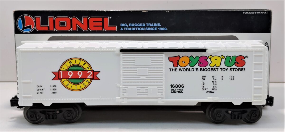 Lionel 6-16806 O Gauge Toys 'R' Us Boxcar LN/Box