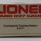 Lionel 6-5711 O Gauge Commercial Express Woodside Reefer Car LN/Box