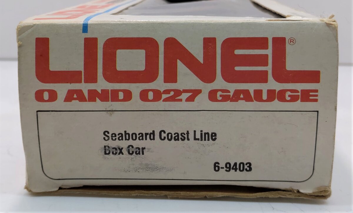 Lionel 6-9403 O Gauge Seaboard Coast Line Boxcar LN/Box