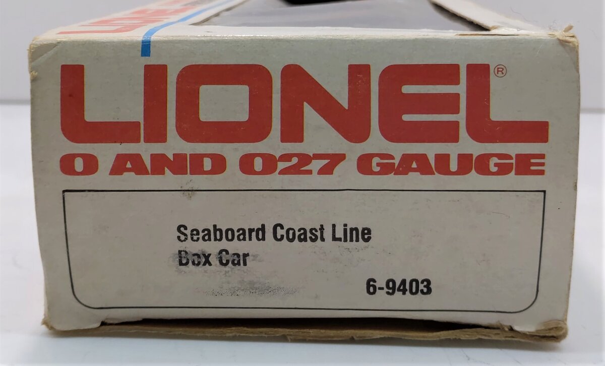 Lionel 6-9403 O Gauge Seaboard Coast Line Boxcar VG/Box