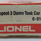 Lionel 6-9148 O Gauge DuPont Triple Dome Tank Car #9148 LN/Box