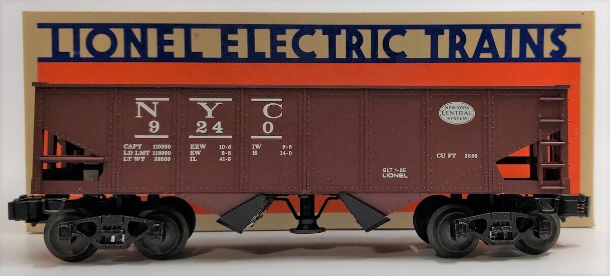 Lionel 6-9240 O Gauge New York Central 2-Bay Operating Hopper #9240 LN/Box