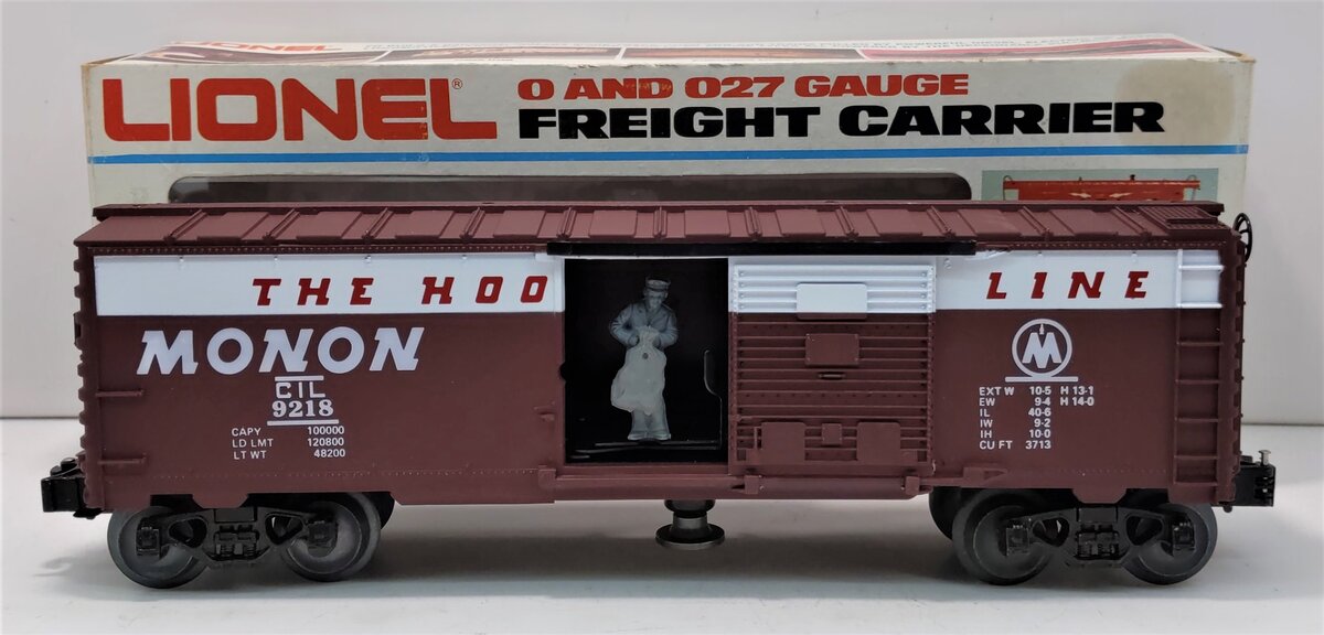 Lionel 6-9218 O Gauge Monon Mail Operating Boxcar LN/Box