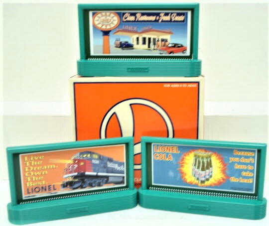 Lionel 6-22952 O Scale Diecast Classic Billboard Set (Set of 3) MT/Box