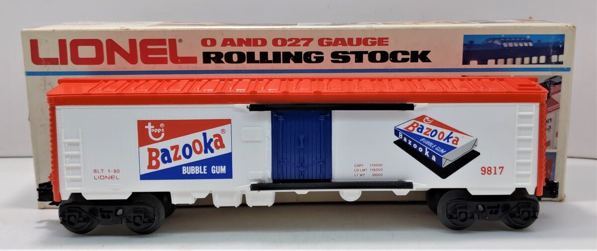 Lionel 6-9817 O Gauge Bazooka Bubble Gum Billboard Reefer #9817 LN/Box