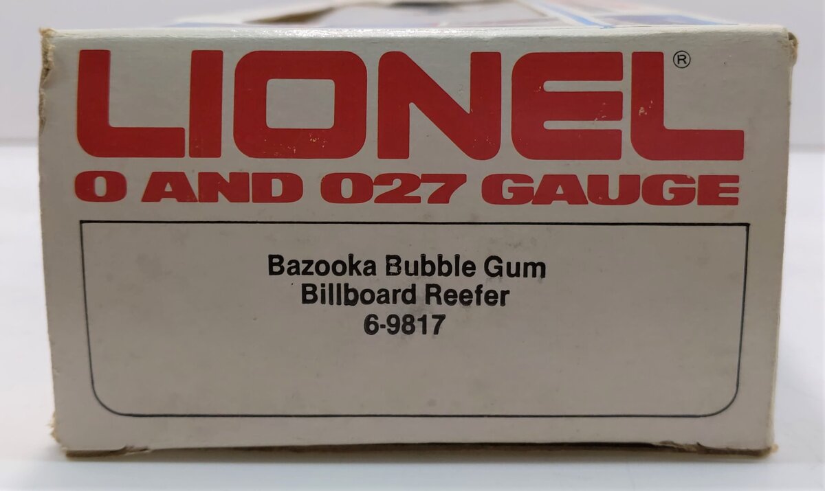 Lionel 6-9817 O Gauge Bazooka Bubble Gum Billboard Reefer #9817 LN/Box
