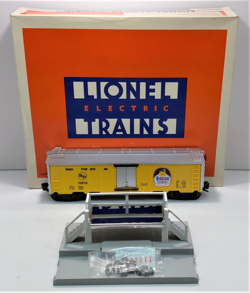 Lionel 6-19810 O Gauge Bosco Products Operating Milk Car Set LN/Box