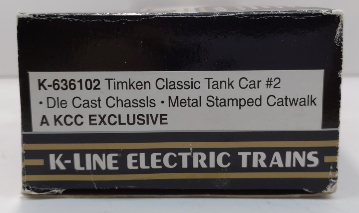 K-Line K636102 O Gauge Timken Classic Single Dome Tank Car LN/Box